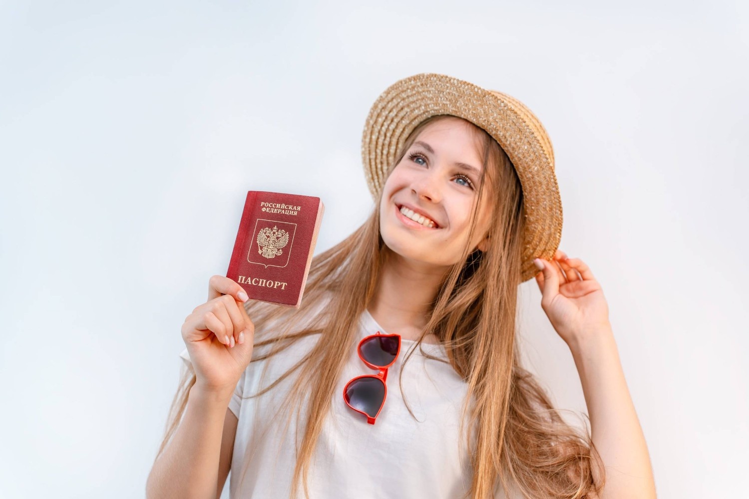 A Woman Carrying Russian Passport