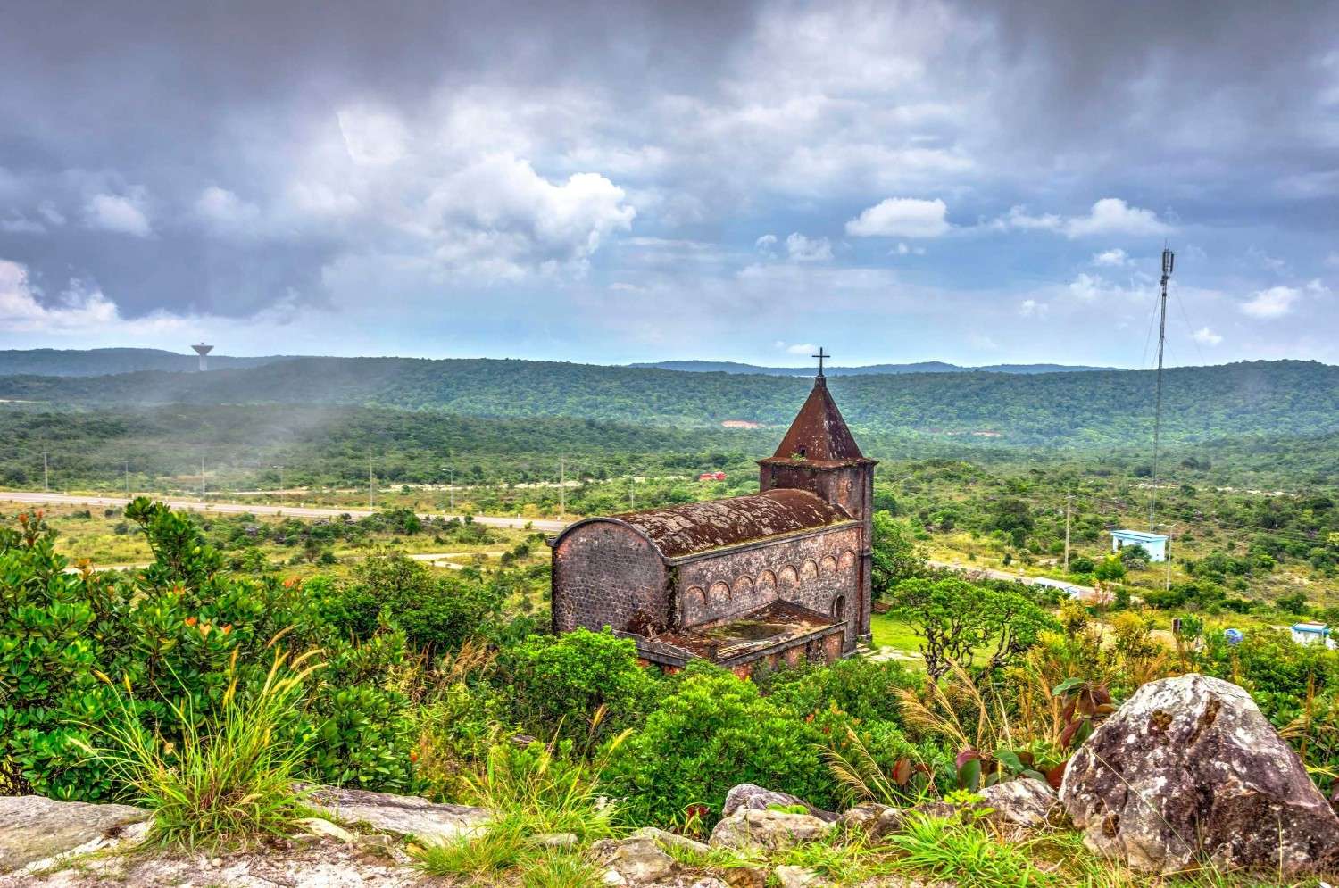 Abandoned Catholic Church At Bokor National Park Kampot