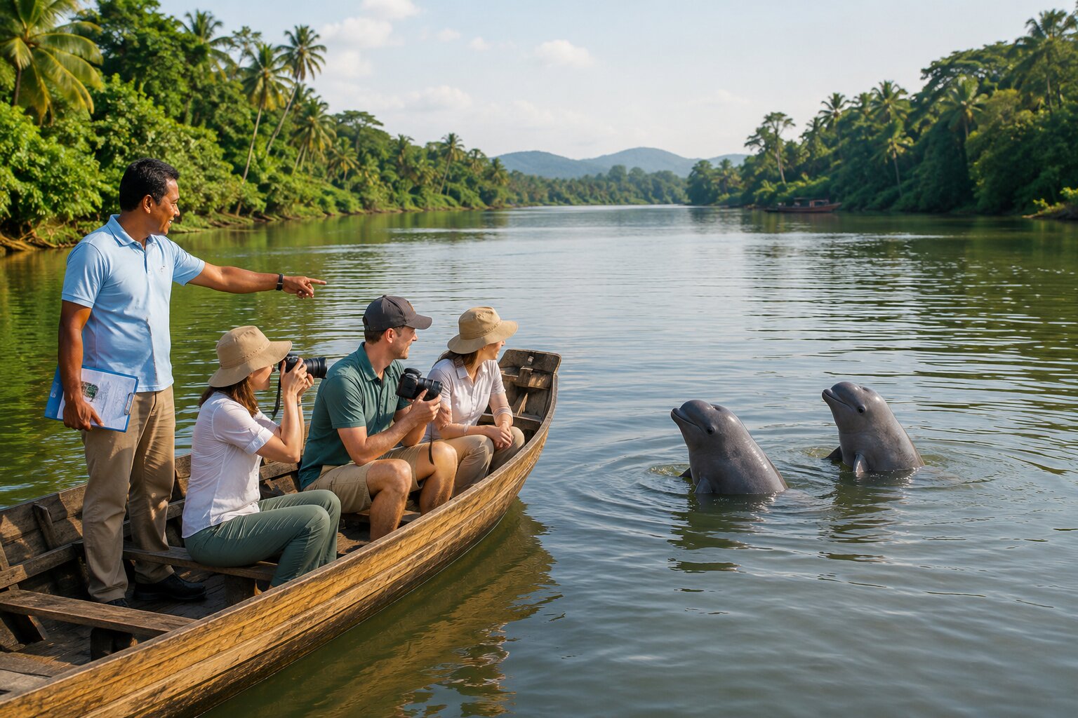 Dolphin Watching In Kratie