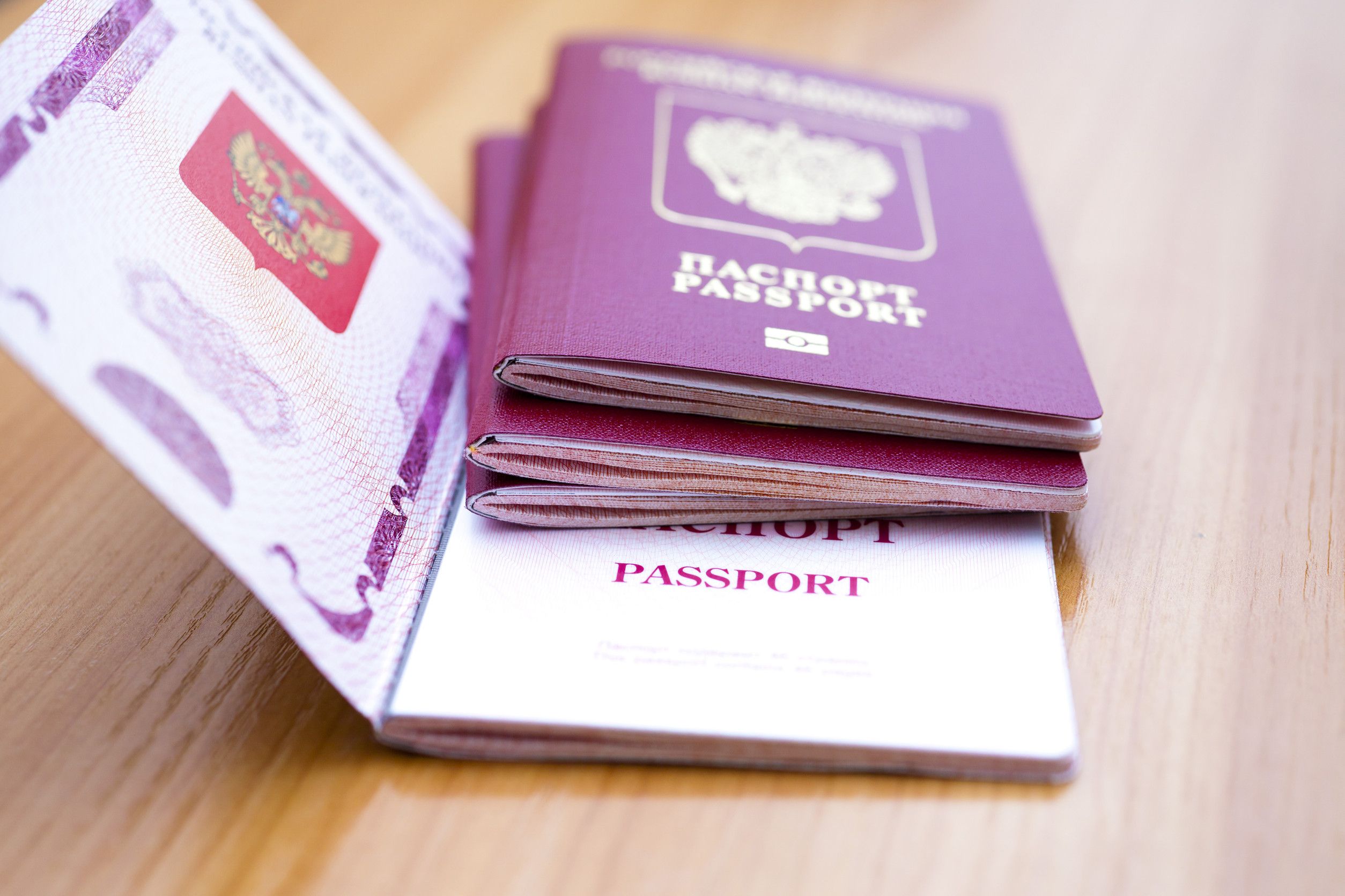 passport is on the table in anticipation