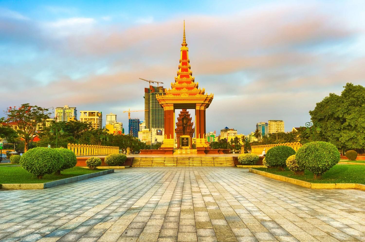Independence Monument In Phnom Penh Cambodia