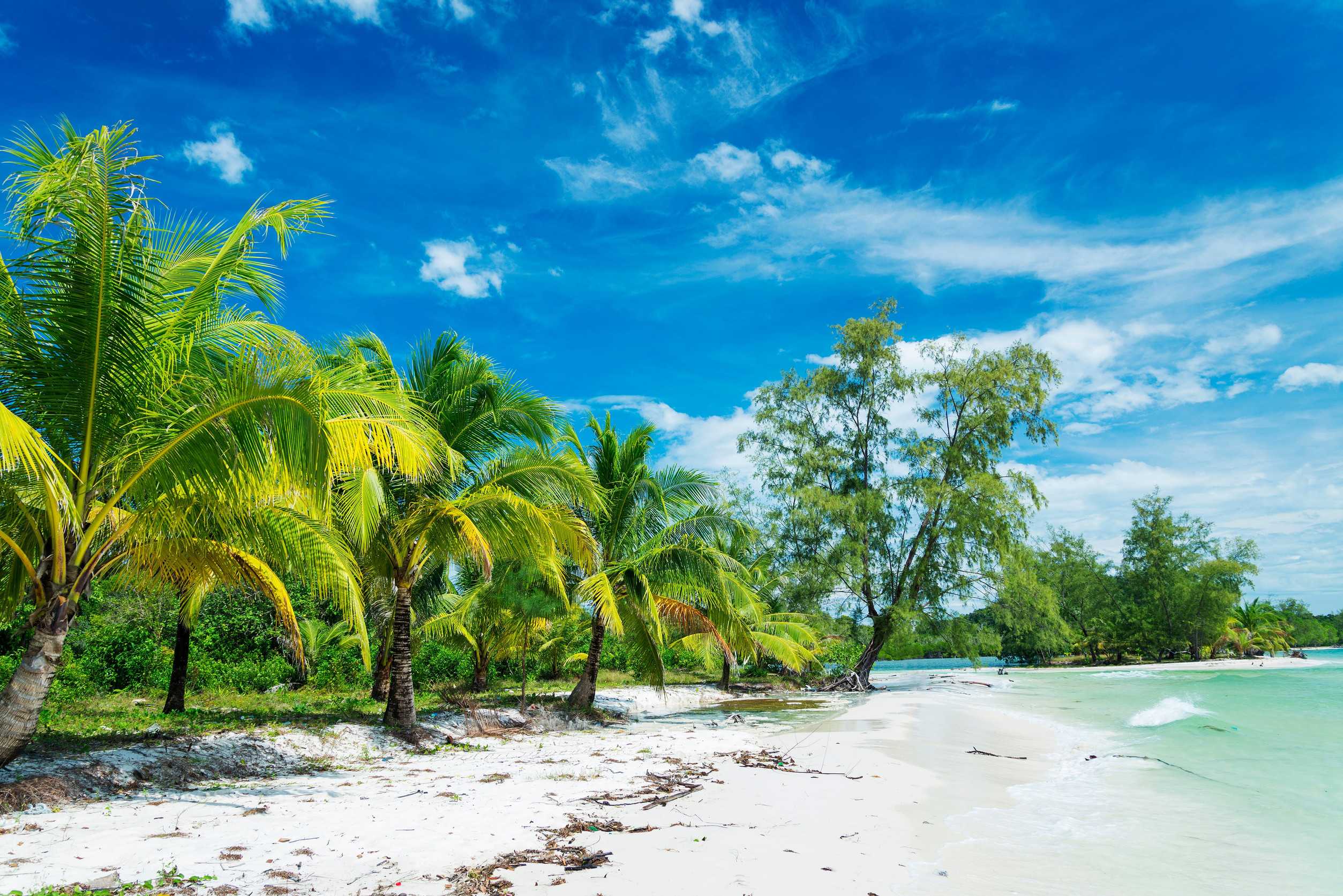 Koh Rong Island Beach In Cambodia