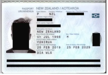 Passport Biographical Page