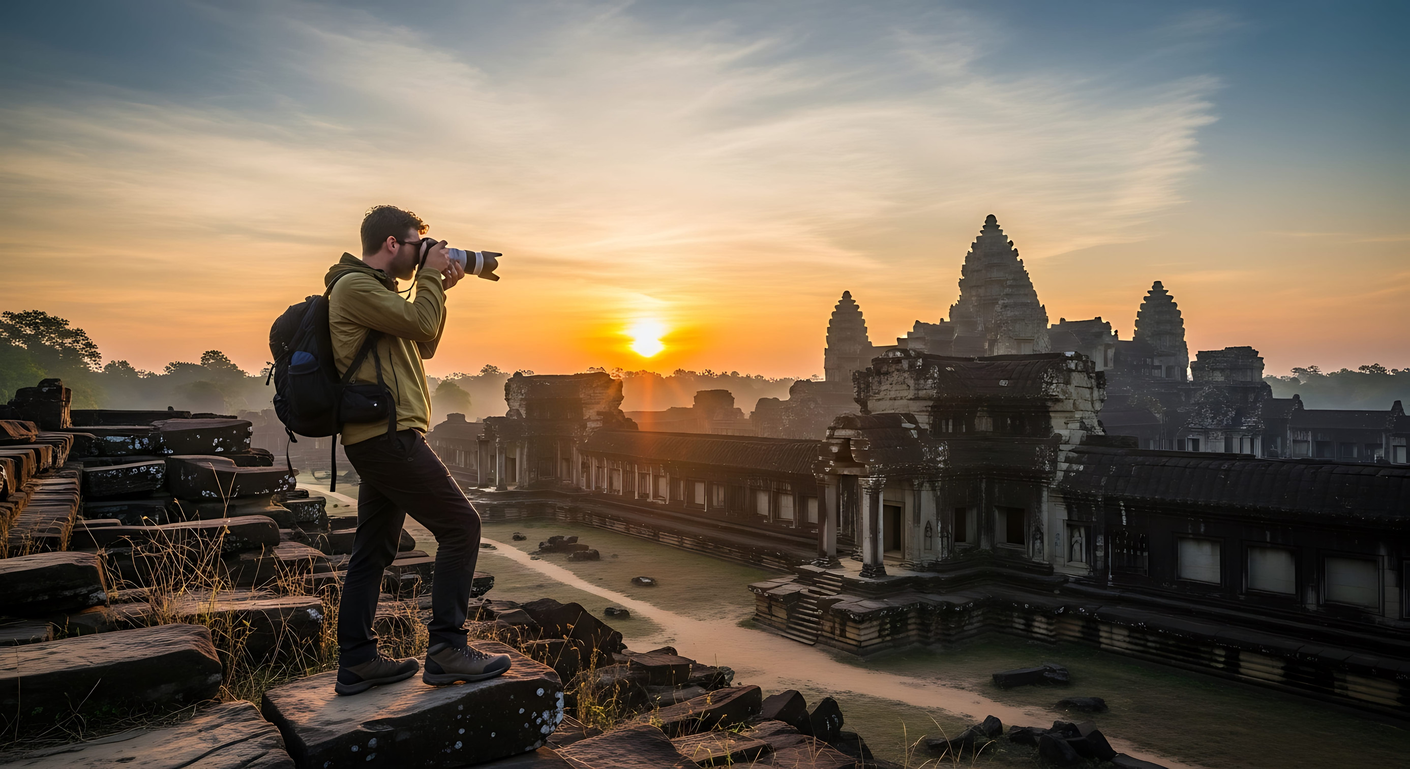 Photographer At Angkor Wat