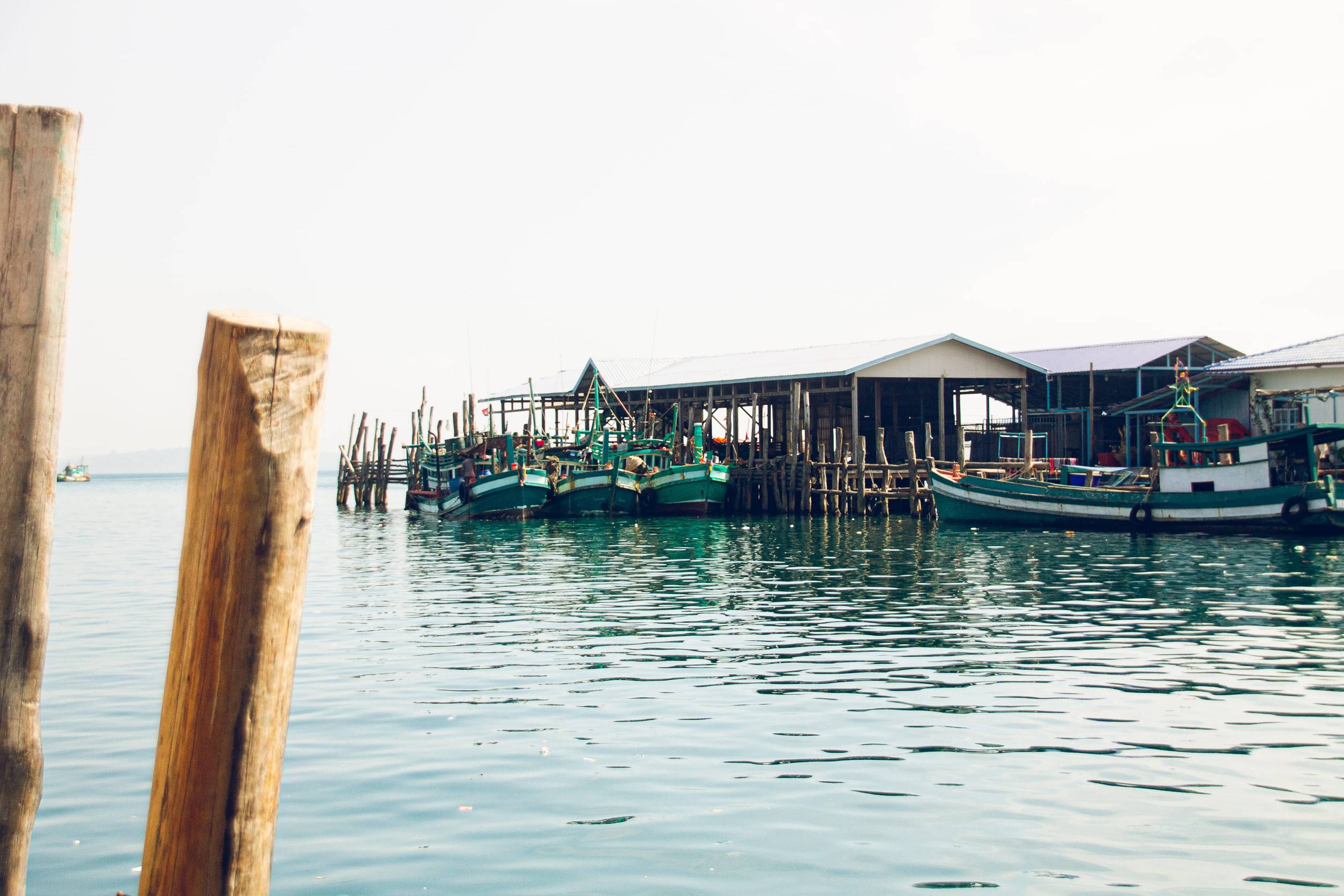 Traditional Fishing Boats At Koh Sdach Cambodia