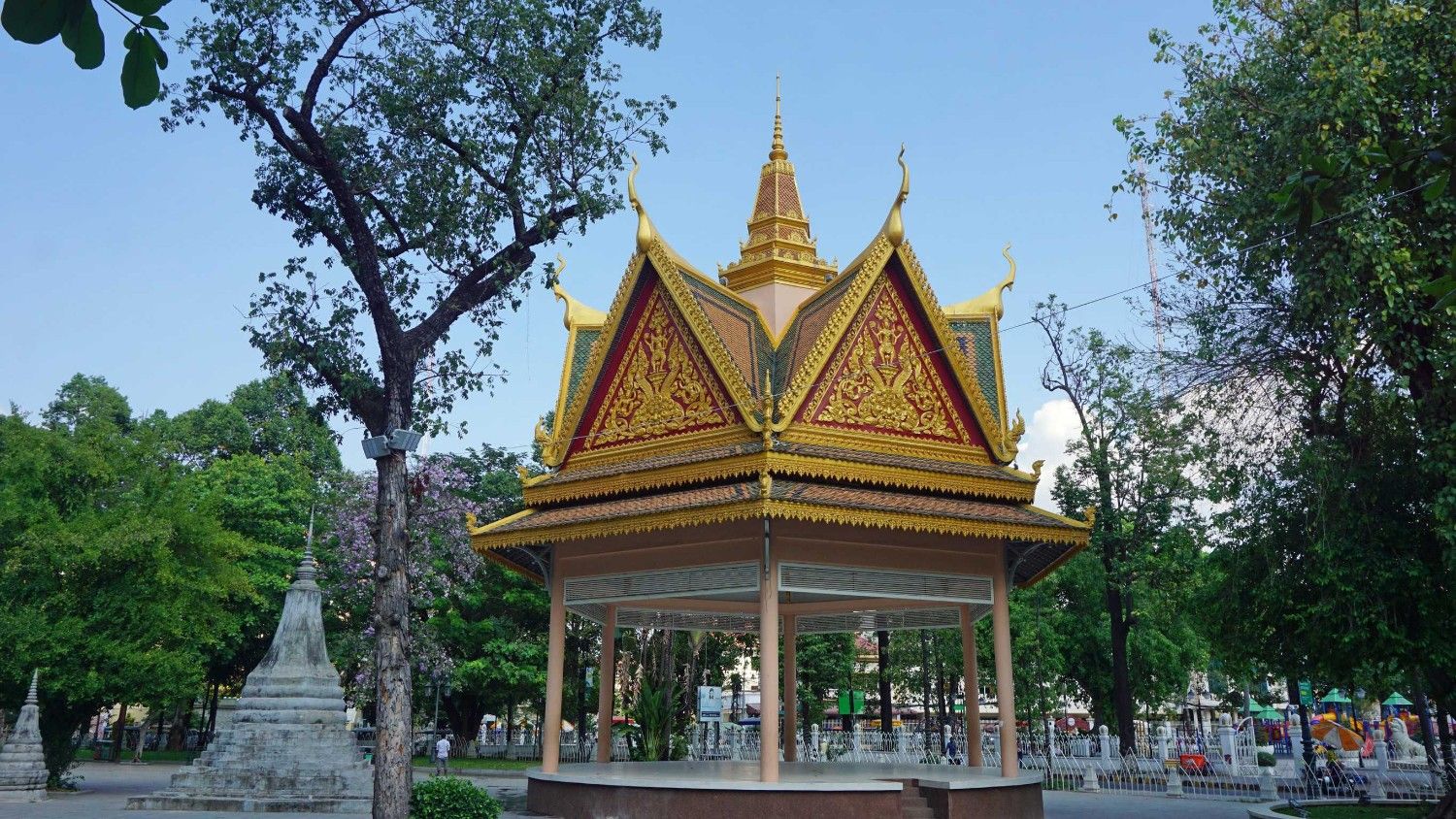 Wat Phnom Temple Complex In Phnom Penh Cambodia